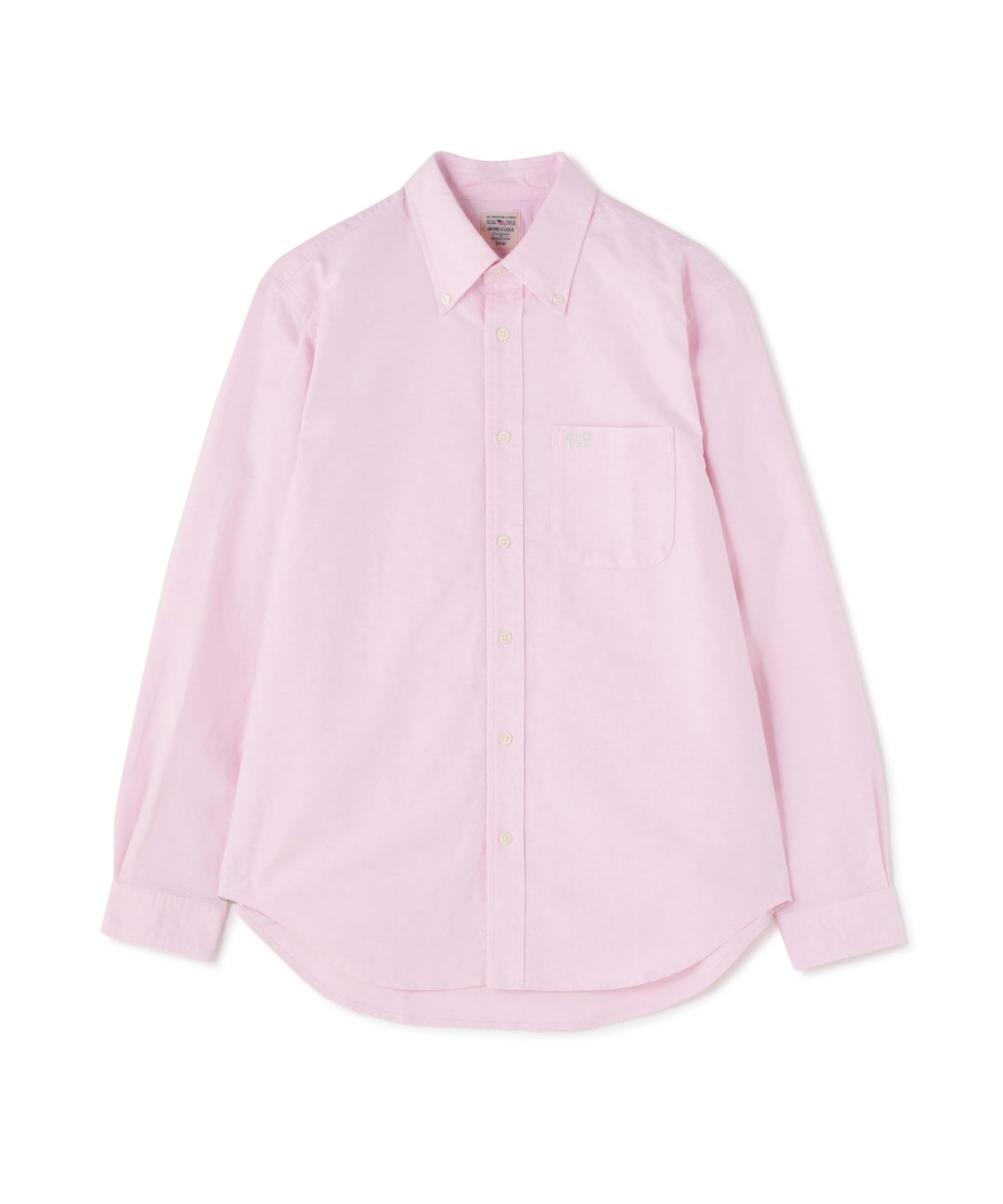 

AVIREX DAILY BASIC OXFORD LONG SLEEVE B.D. SHIRT men s M 090 pink 783-3920004