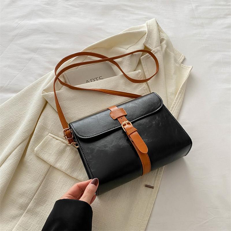 Trendy Street Style Shoulder Bag Women s Casual Crossbody Bag Pu Material Fashion Shoulder Bag чёрный