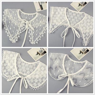 Hochwertige Stickerei Mesh Spitze Kragen Damen Hochzeitskleid Blütenblatt Schal Mädchen Einkaufsbummel Party Persönlichkeit DIY Dekoration