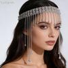 1Pcs Hollow Rhinestone Mesh Headpiece For Women Luxury Crystal Headband Head Cap Hat Hair Accessories Wedding Head Chain Jewelry