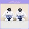 Cute Firefighter Bunny Plush Toy Charming Keychain Soft Short Plush