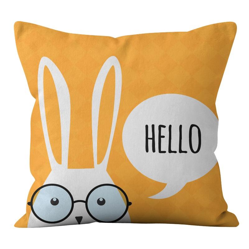 Easter Bunny Pillow Cover Home Pillow Cushion Cover