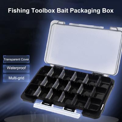 Fishing Gear Box Multifunctional Transparent Store Bait Multi-grid Large Capacity Cover Waterproof Portable Fishing Accessories