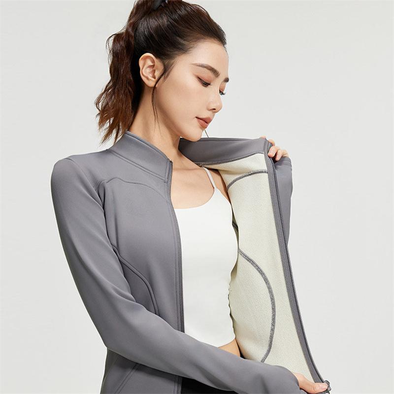New Women's Yoga Tops for Autumn and Winter  Fitness Tops for Ladies Slimming Running Jackets Thickened Thermal Yoga Wear