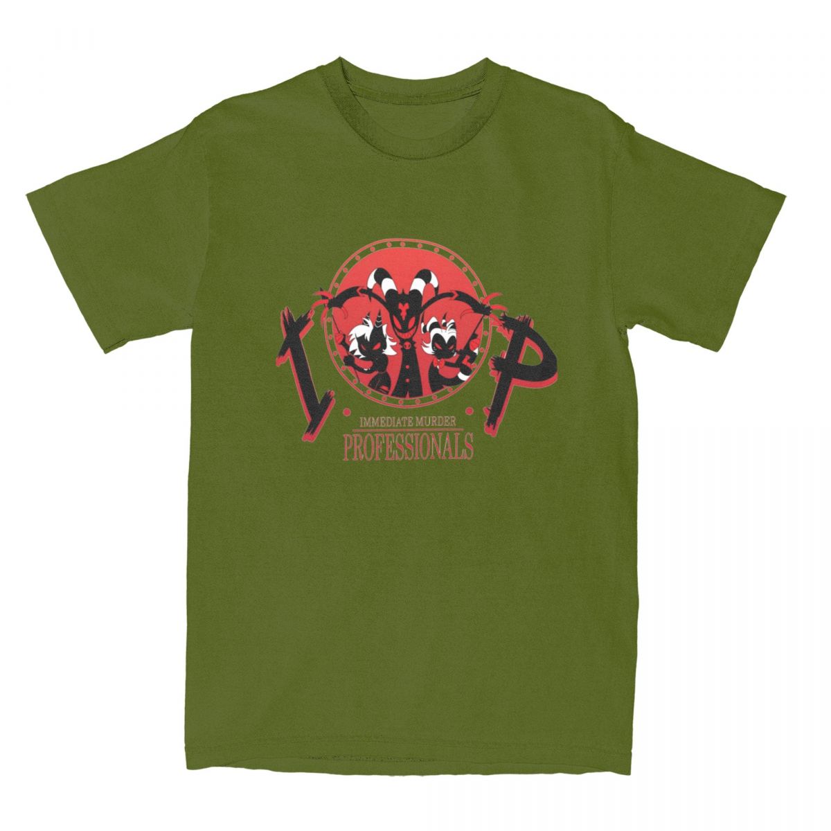 

Helluva Boss Start Up Killing Company Men T Shirt Blitzo Cartoon Cool Tees Short Sleeve Crew Neck T-Shirts Cotton 6XL Tops 4XL