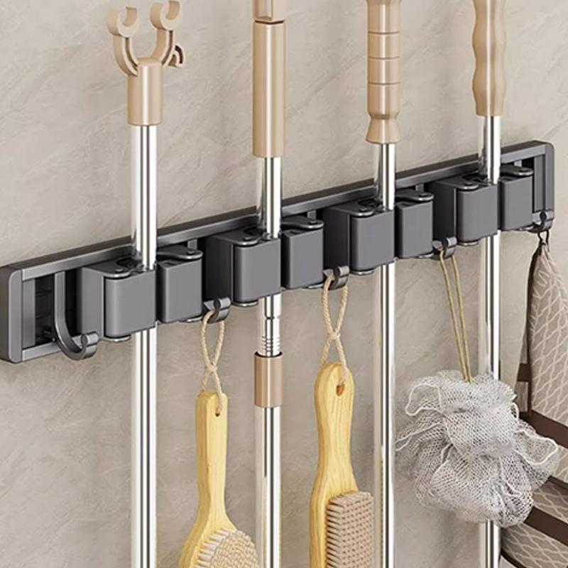 Mop And Broom Storage Rack Mop Rack Wall Mounted Strong Broom Mop Rack Comes With Hook Storage Rack To Hang Broom