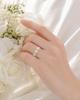 S925 Sterling Silver Round White Imitation Pearl Women's Cocktail Rings Adjustable Trendy Luxury Elegant Engagement