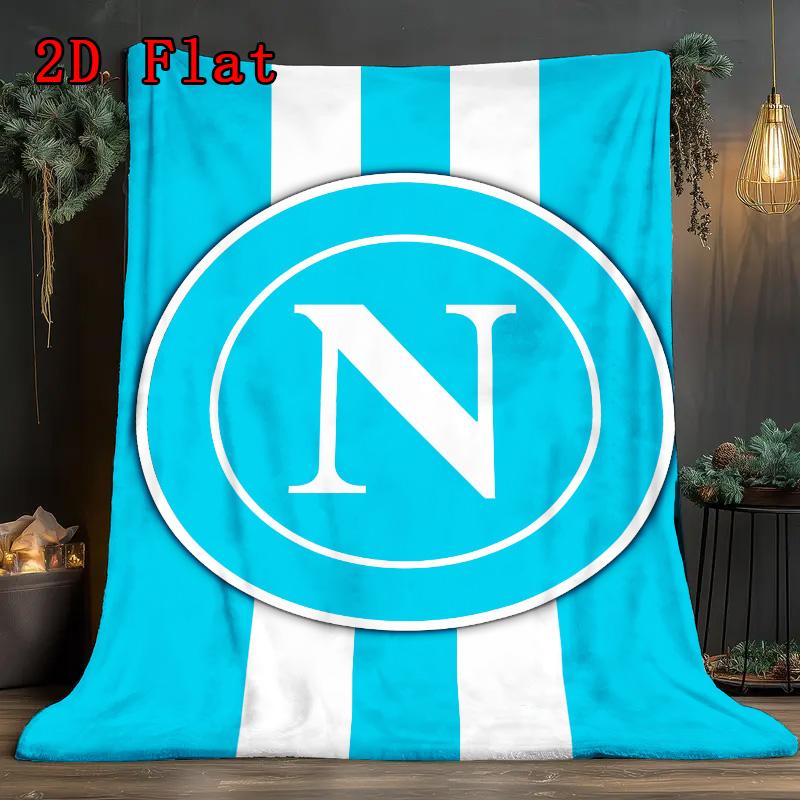 Napoli 2D Flat Pattern Flannel Blanket High Quality All Seasons Warmth and Comfort Perfect for Christmas Gifts.
