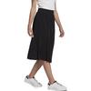 Adidas Originals Adicolor Solid Pleated Elastic Waist Casual Long Skirt Women skirts Black HG1091