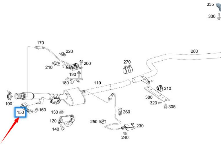 Auspuffrohrhalter für Mercedes-Benz CLA W118