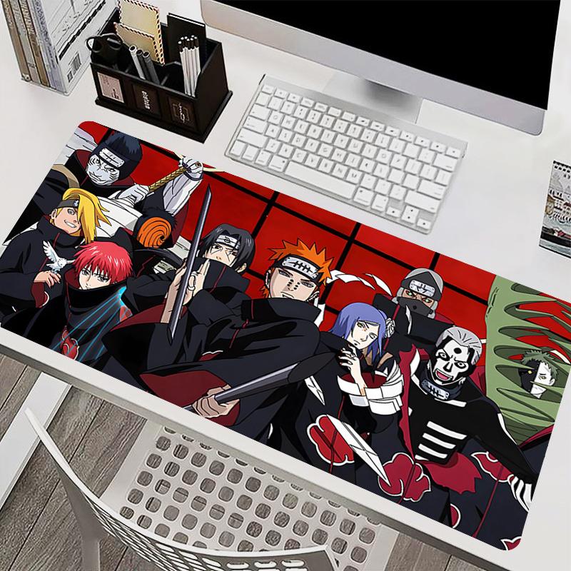 Mouse Pad PC Accessories Keyboard Pad Office Desk Mat Anti Slip Mousepad Rubber Tablet Pad Gaming Naruto Akatsuki Extended Pad