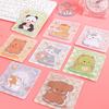 4Pcs Sticky Paper Cute Special-Shaped Cartoon Design Self Adhesive Note Pads