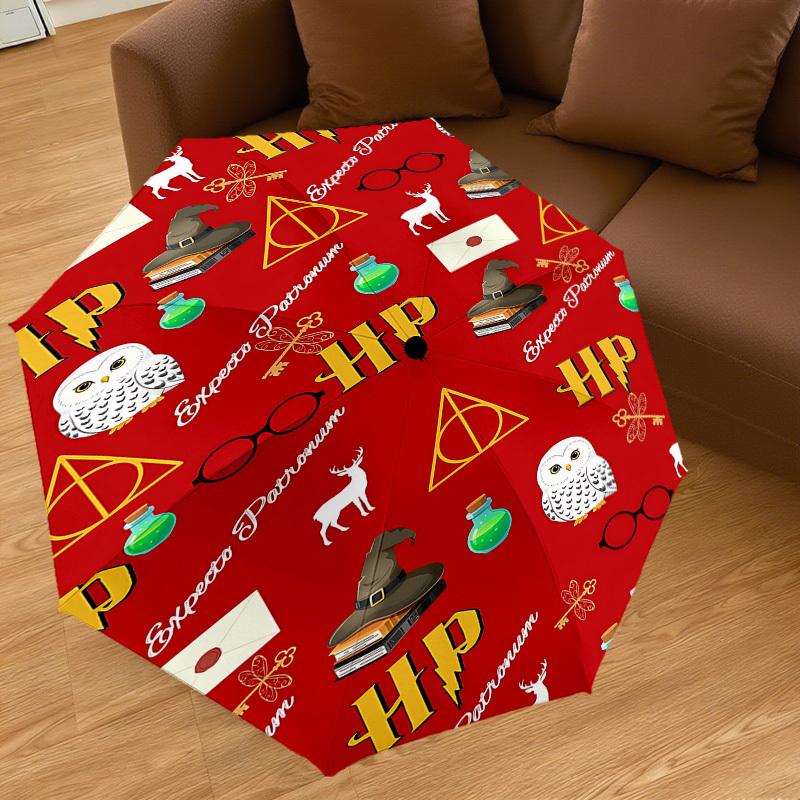 1PC Warner Harry Potter Expecto Patronum Umbrella-8-Rib Reinforced, Automatic Open, Lightweight & Durable-A23
