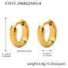 Nivora 18K Gold Plated Polished Smooth Women Hoop Earrings High Quality Stainless Steel Hypoallergenic Earring For Women Jewelry