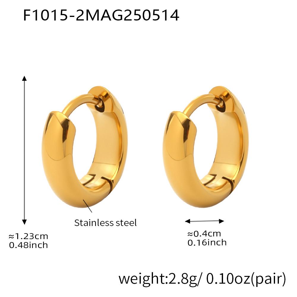 Nivora 18K Gold Plated Polished Smooth Women Hoop Earrings High Quality Stainless Steel Hypoallergenic Earring For Women Jewelry
