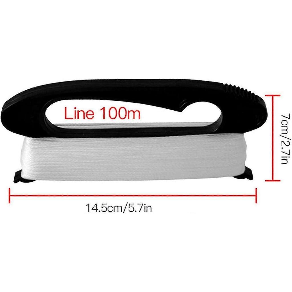 Rope Reel With Kite Cord, Cable Winch Rope Pulley, Kite Cord, Flying Kite Polyline With Twisted Board, Outdoor Sports Tool (5pcs, Black)