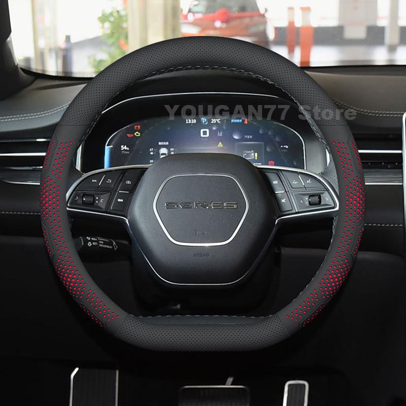 Leather Car Steering Wheel Cover For AITO M5 Seres 5 M5 -2025 Covers For Covers Auto Interior Seres Aito M5 Accessories 2025