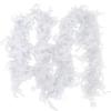 2m White Feather Christmas Tree with Ribbon & Wreath Party Decor
