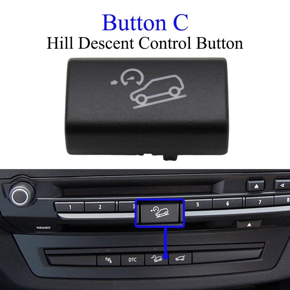 For BMW X5 X6 E70 E71 Car Dashboard Keys AUTO Radar Sensor Rear Cover Parking Trunk Switch Start Stop Button AC Vent Slider