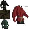 Mittelalterliche Renaissance Herren Stehkragen Ritter Oberteil Schnür-T-Shirt Kostüm für stilvolles Cosplay