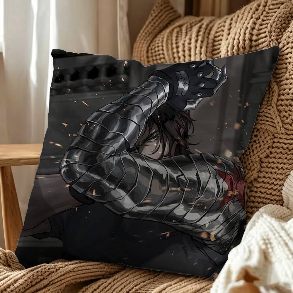 Bucky Barnes Winter Soldier Double-Sided Printed Cushion Cover Bedroom Bedside Sofa Pillow Case