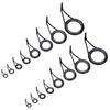 16Pcs Rod Repair Kits Ceramic Fishing Rod Guide Tip High Carbon Steels Frame Fishing Rod Guide Tip Circle Rings Eye