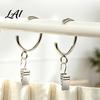 Smooth Gliding Drapery Rings 10Pcs C Shaped Curtain Rings Heavy Duty Bypass Metal for Center Brackets Passing with Eyelets French Return Rods Sliding