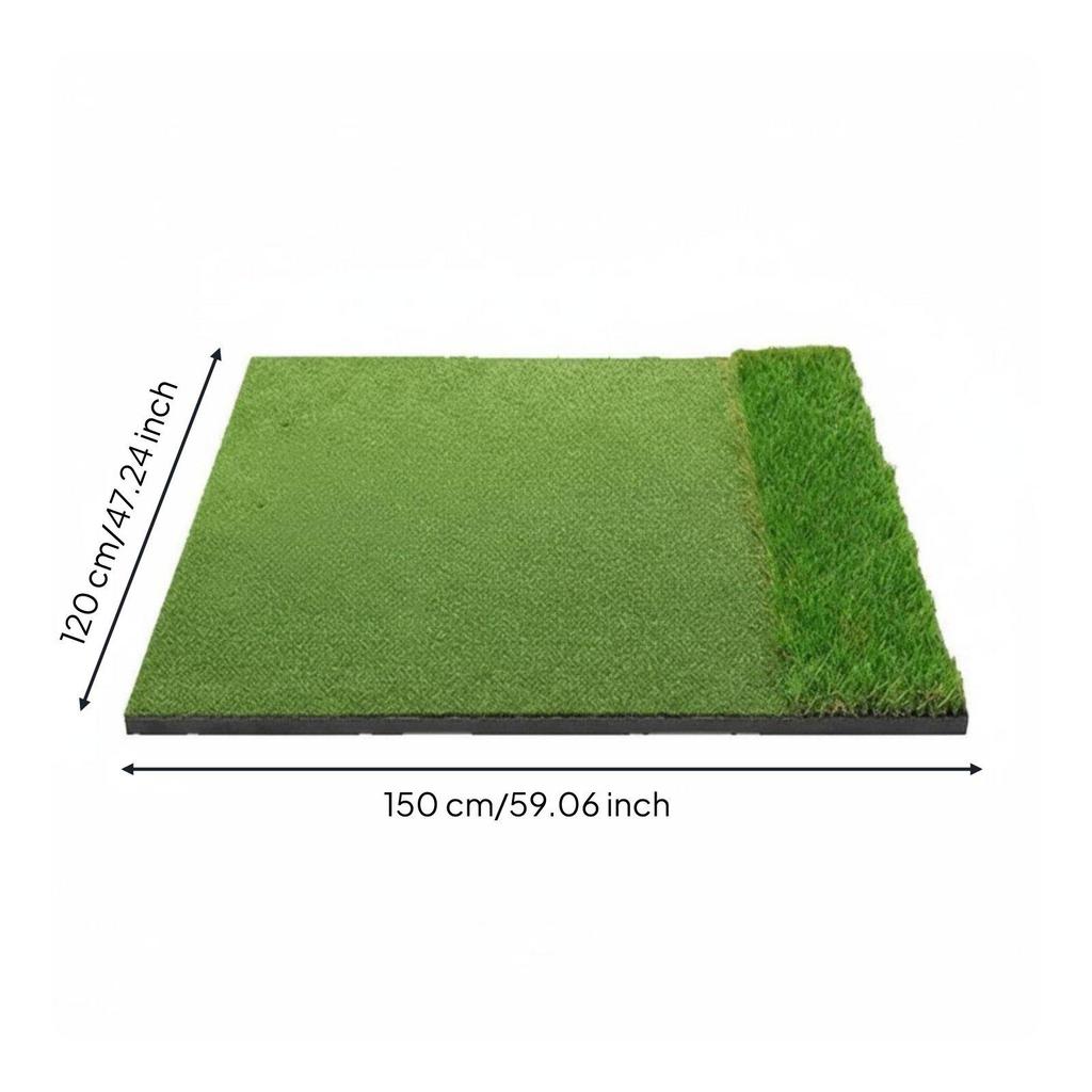 Golf Practice Mat Indoor Outdoor Use Hitting NonSlip Base for Beginners 120150cm Green