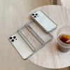 ins simple silver frame suitable for Apple 15 mobile phone case iPhone14promax new 12/13 transparent case