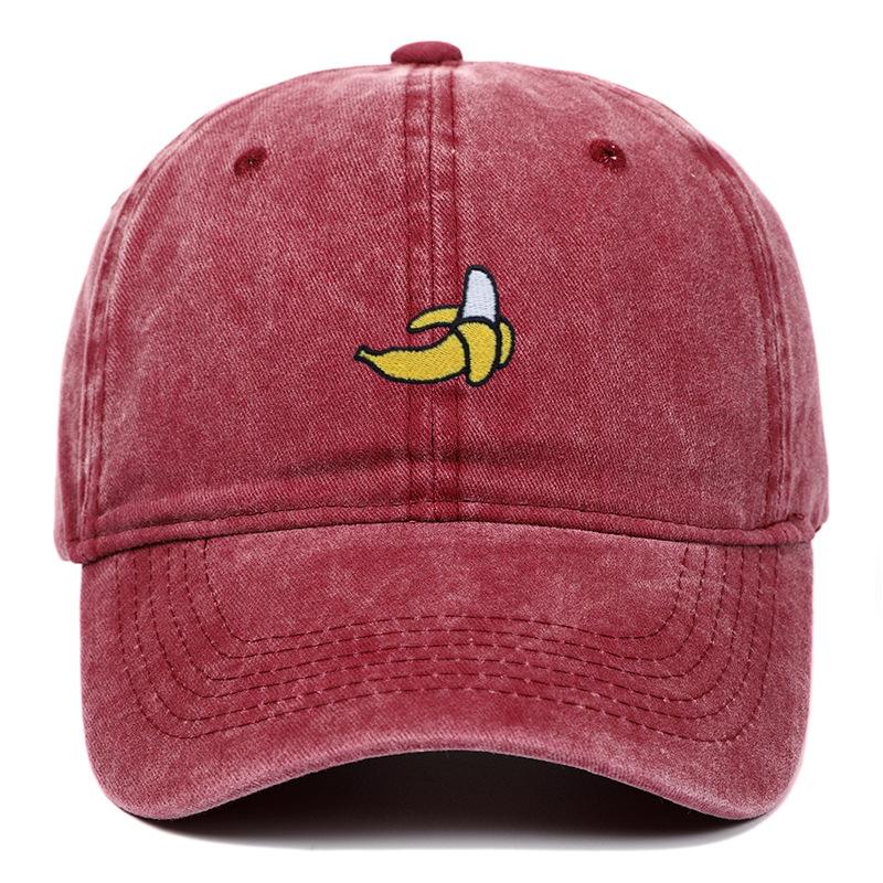 Banana Embroidered Baseball Hats for Men and Women Outdoor Sunshade Duck Tongue Hats Outdoor Travel