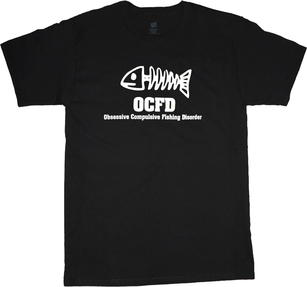 big and tall t-shirt OCFD funny fishing tee shirt tall shirts for men S