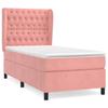 Box Spring Bed with Mattress Pink 100 x 200 cm Velvet