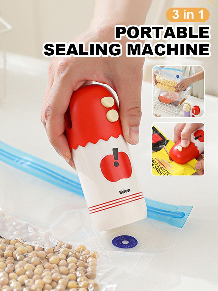 Electric Mini Heat Bag Sealing Machine Package Sealer Bags 3 In 1 Plastic Bag Sealing Machine Handheld Plastic Bag Heat Sealer