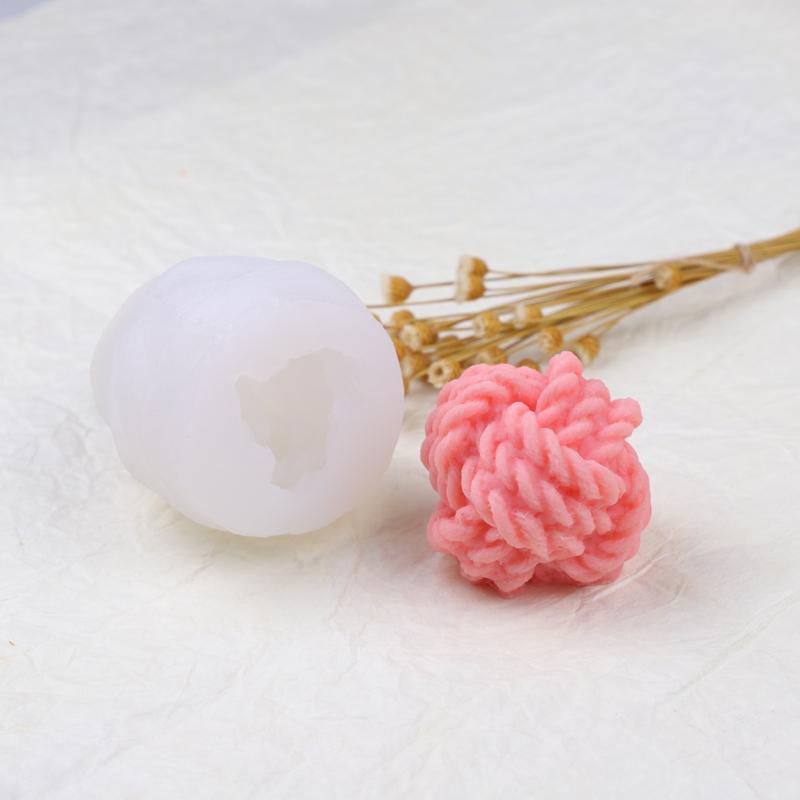 DIY Duftkerzenform Wollform Kerze Silikongussform Handgemachte Seifenherstellung Wachsform Handwerk Heimdekoration