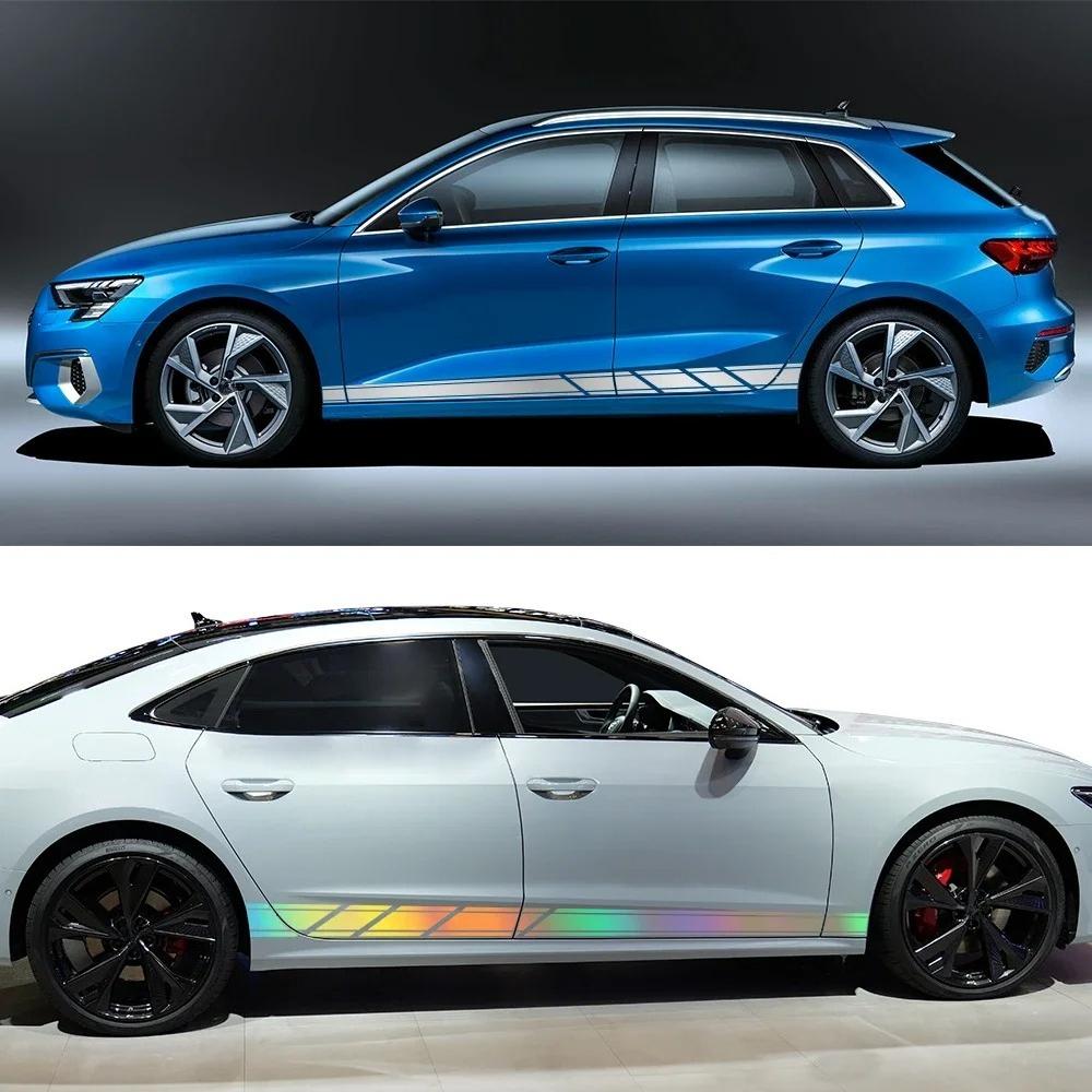 Car Racing Stripes Sticker Side Door Vinyl Decals Auto Accessories For  A3 8V 8P 8L 8Y S3 RS3 Sedan Sportback TFSI Limousine
