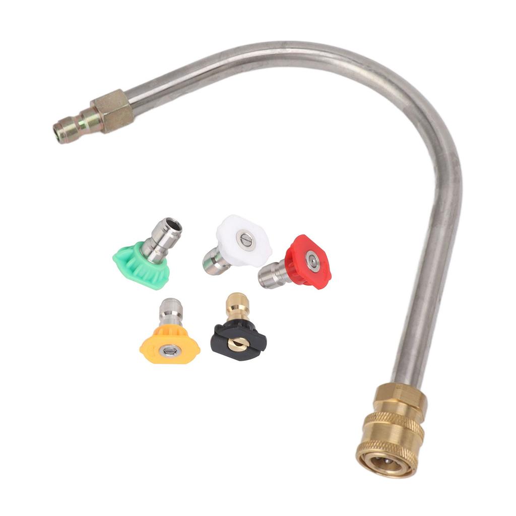Hochdruckreiniger-Verlängerungsstab, Edelstahl, Messing, 4000 psi, 1/4 Zoll, Schnellanschluss, Hochdruckreiniger