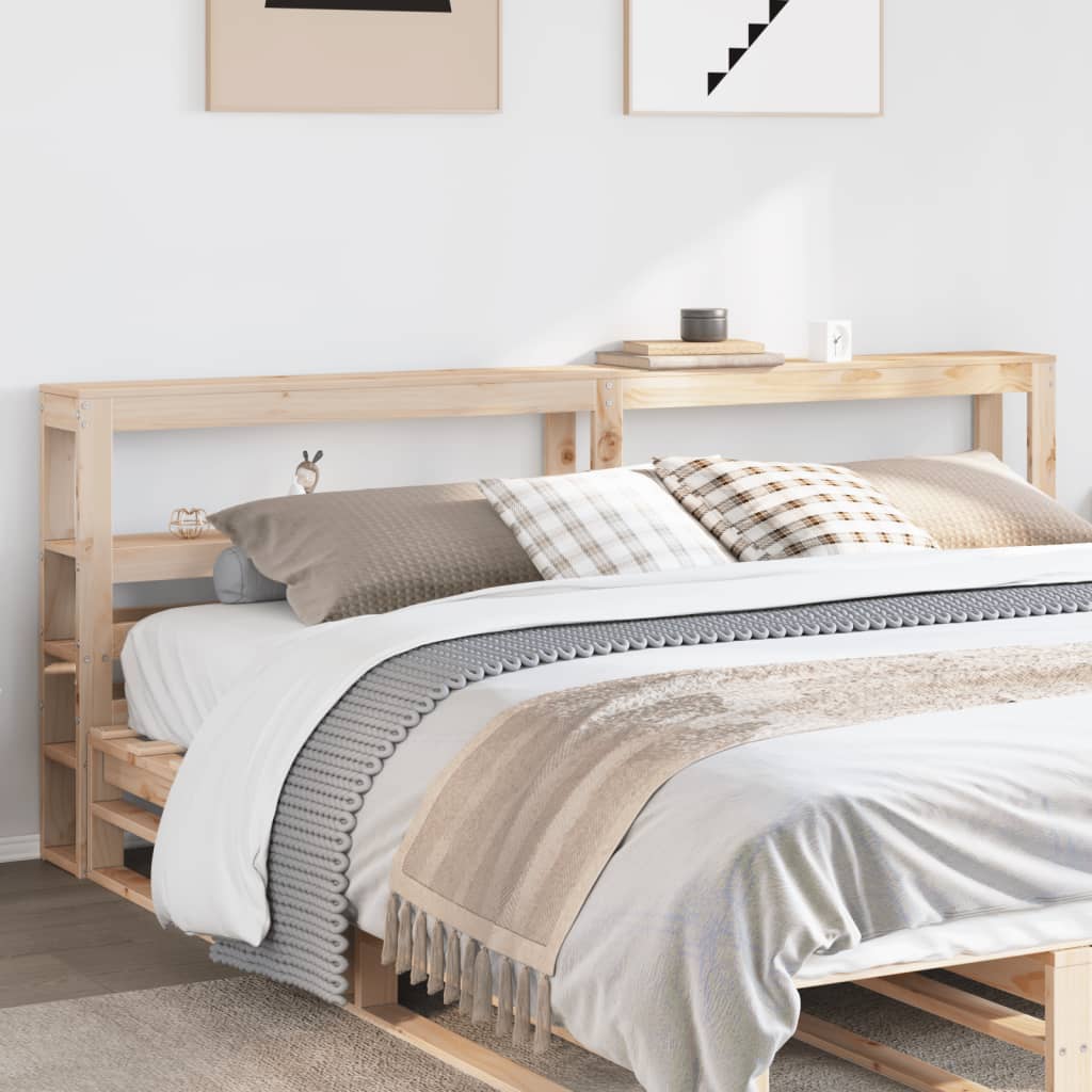 Vidaxl Wezgłowie Do Łóżka, Z Półkami, 180 Cm, Lite Drewno Sosnowe