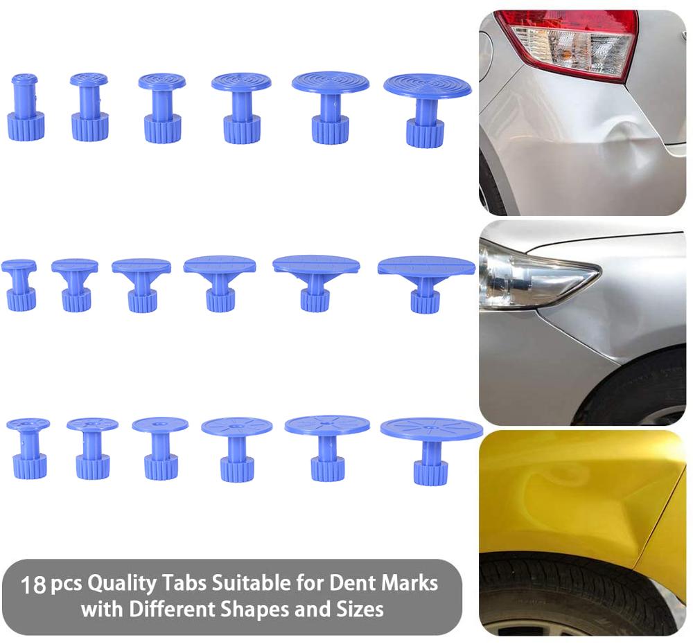 44pcs Car Dent Repair Tool Paintless Dent Glue Puller Kit Golden Paint Dent Damage Free Sheet Metal Painting Set Dent Remover