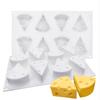 8 Holes Silicone Mold Cheese Shape Mousse Cake Mold Chocolate Fudge Dessert Baking Mould Pastry Cake Decoration Tool Baking Pan
