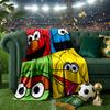 Colorful Sesame Muppets Together Throws Blanket Flannel Blankets Plush for Couch Bed Gifts for Men Women Travel picnic blanket Christmas fan gifts
