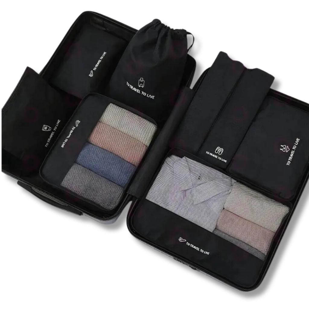 7x Organizer Cases for Suitcases, Cosmetics, Clothes, Underwear, Travel