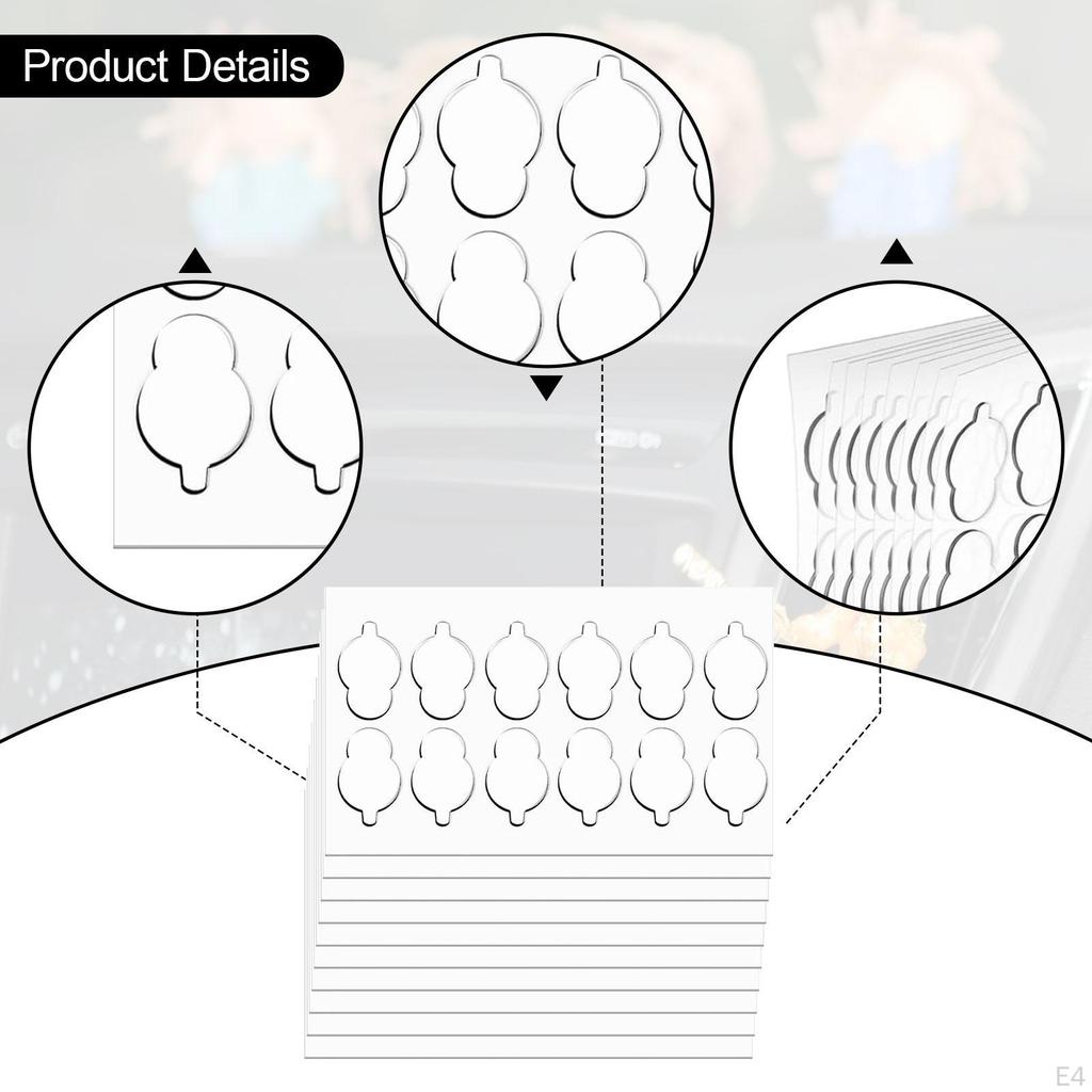 10 Pieces Sticky Pads Transparent Easy Application Dots Acrylic Glue for Crafting Projects Figurines