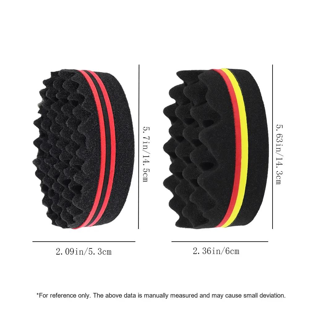 Oval Double Sides Magic Twist Hair Brush Sponge Brush Big Holes Barber Sponge Brush Twist Hair Afro Curl As Hair Care Tools