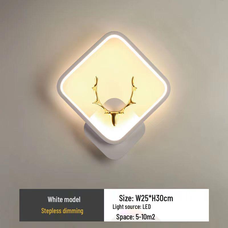 Nordic Deer Head Wall Lamp: Modern Minimalist Light for Bedroom, Corridor, Stair, or Living Room