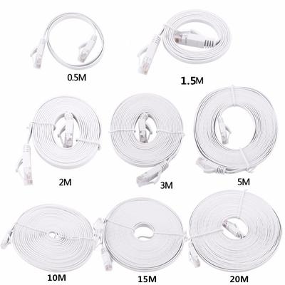 0.5m 1.5m 2m 3m 5m 10m 15m 20m Ethernet Cable High Speed RJ45 CAT6 Flat Ethernet Network LAN Cable