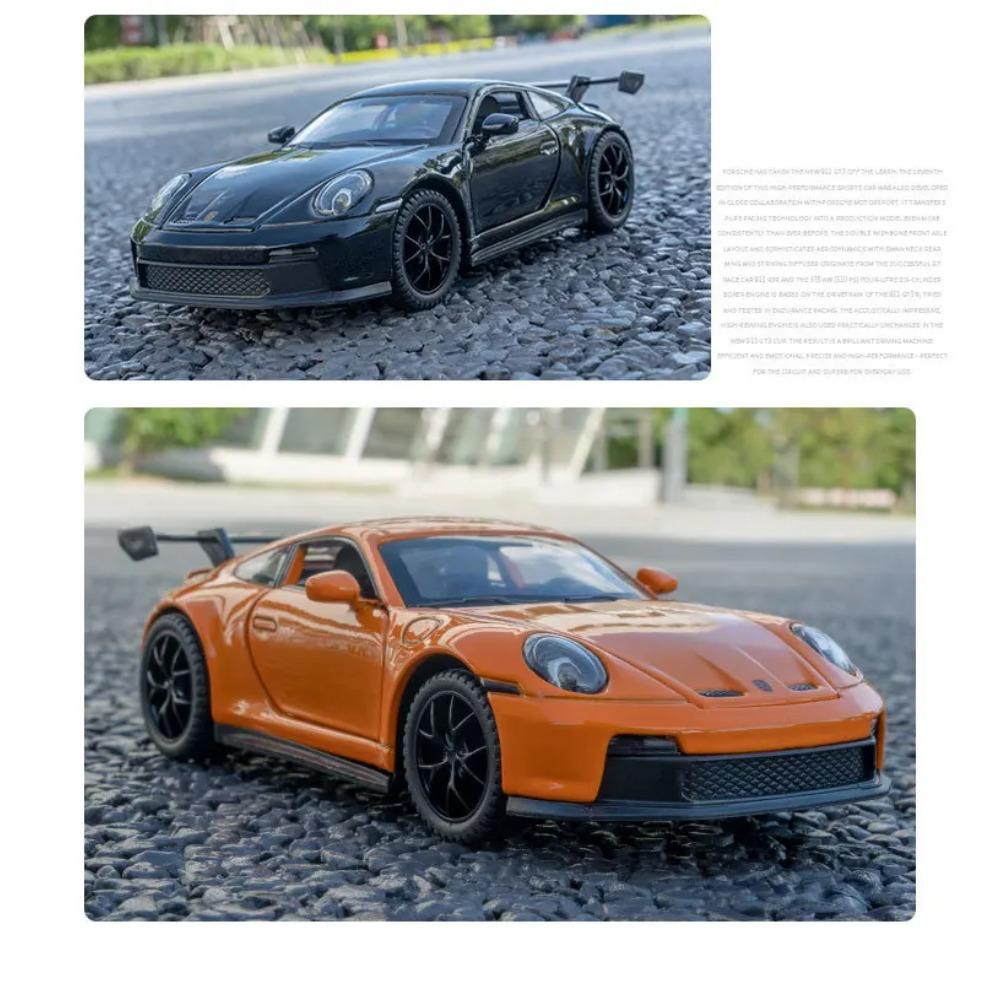 Maßstab 1/32 Porsche 911 GT3 Supersportwagen Legierung Metall Diecast Modellauto Sound und Licht Kinderspielzeug Geburtstagsgeschenk für Kinder Mini GT Jungen