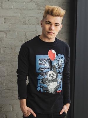 Unbrushed Sweatshirt with Print