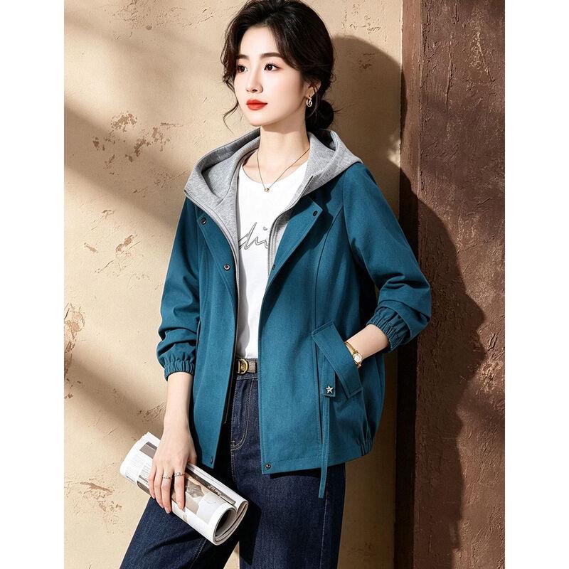 D.F.DEAR Women's Vibrant Color-block Hooded Jacket