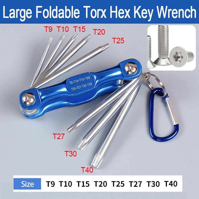 Portable 8 in 1 Folding Hex Wrench Multifunctional Hand Tool Hex Key Allen Wrench Set - High Quality Hand Tool for Daily Repair