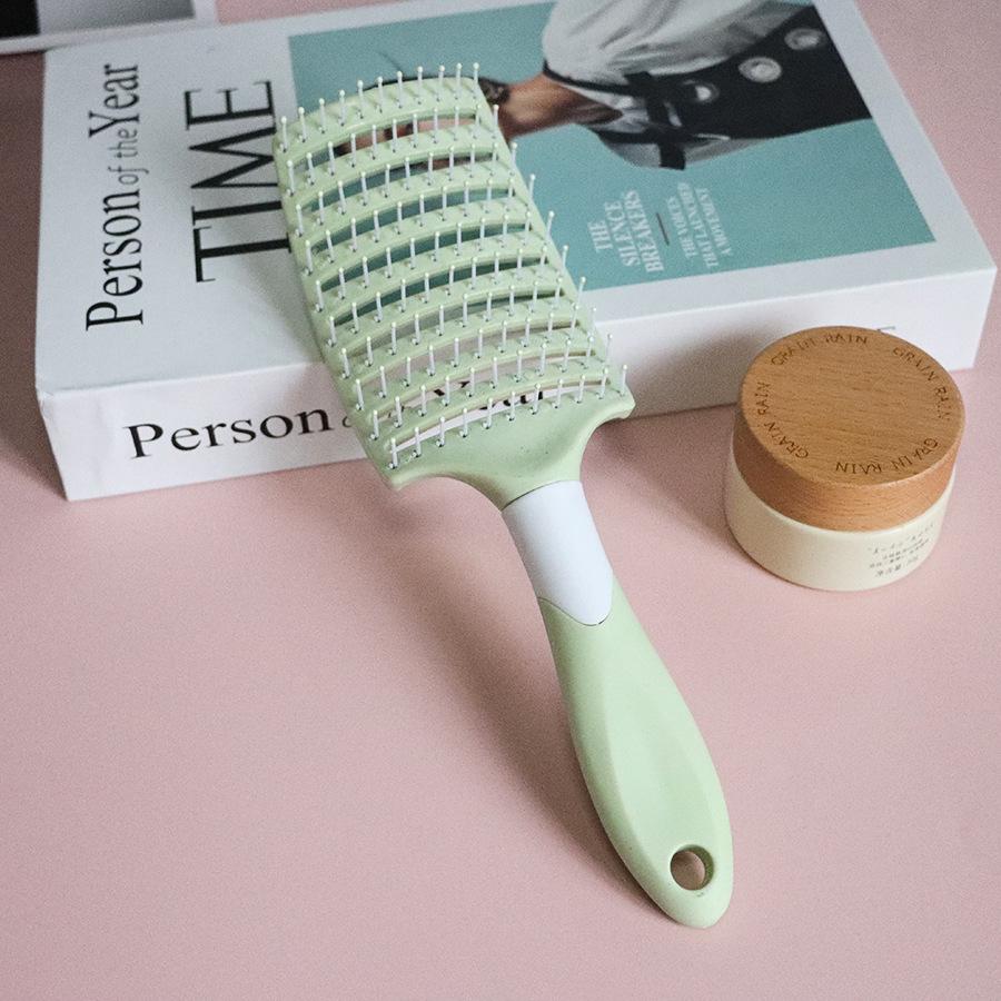 

Новая женская пластиковая расческа с редкими зубьями для пышной укладки и массажа кожи головы - Большая изогнутая конструкция для длинных волос